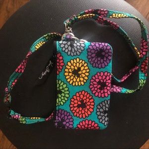 Vera Bradley Disney Lanyard+ Zip ID Case